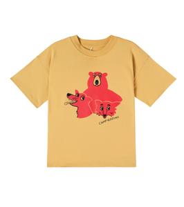 Футболка из хлопкового джерси с принтом Mini Rodini, бежевый