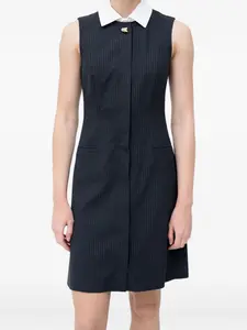 Мини-платье в полоску с воротником Hugo, синий