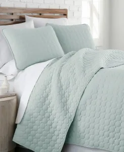 Ультрамягкий, легкий, вышитый комплект из 3 предметов, размер King/California King Southshore Fine Linens, светло-зеленый