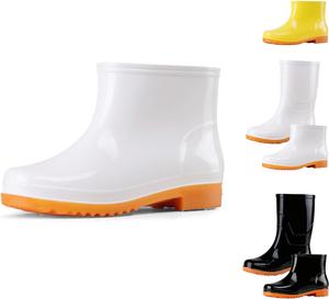 Generic Женские резиновые сапоги водонепроницаемые с широкой голенью, легкие, противоскользящие, для сада, ухода за газоном, желтые резиновые сапоги для охоты, садоводства и сельского хозяйства