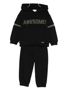 Спортивный костюм с нашивкой-логотипом Lalalu, черный