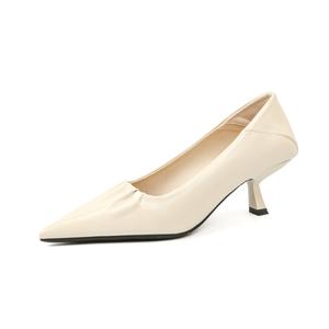 Туфли на тонком каблуке высотой 6 см для женщин Bamiti, Apricot