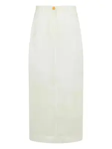 Шелковая юбка-карандаш Lucian KHAITE, нейтральный