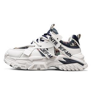 Амортизирующие, износостойкие, увеличивающие рост низкие кроссовки на массивной подошве для мужчин Wooden Rabbit, Beige Blue