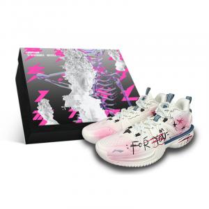 Кроссовки баскетбольные мужские low top pink white с технологией cushioning rebound grip LINING, розовый