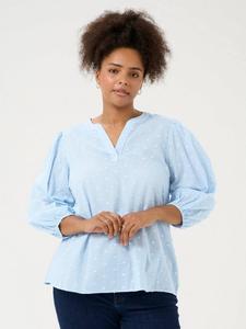 Вышитый точечный топ jolana KAFFE Curve, цвет Soft Chambray