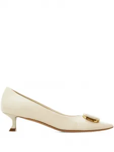 Туфли New Vara с пряжкой Ferragamo, нейтральный