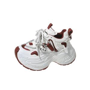 TAFN Женские кроссовки с низким верхом и массивной подошвой, устойчивые к истиранию, красные