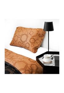 Оранжево-чёрная постельное бельё из 100% хлопка с наволочками и пододеяльником Cofi