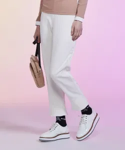 Быстросохнущие брюки с оборками по бокам Archivio, цвет White(090)