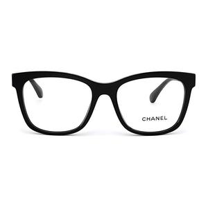 Оправы для очков квадратные пластиковые женские черные CHANEL, коробка