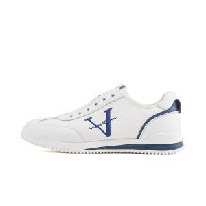 VICKI BROWN Низкие повседневные мужские кроссовки бело-голубые, цвет White Blue