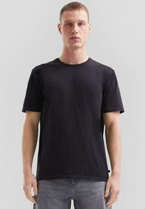 Футболка QS GEWASCHENES MIT SCHATTENTASCHE, Schwarz/Black