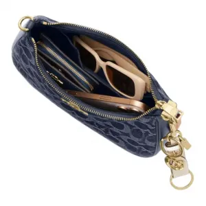 COACH Teri Denim With Cow Leather кросс-боди, сумка через плечо средняя women's blue