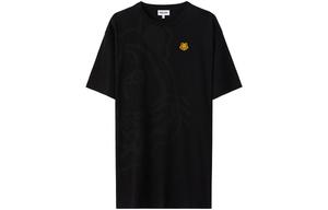 KENZO Женское черное платье с коротким рукавом