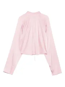 Укороченная блузка со шнуровкой Forte Forte, розовый