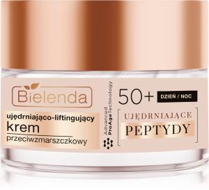 Укрепляющий пептидный укрепляющий и увлажняющий крем 50+ Bielenda, 50 мл