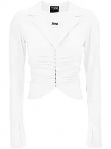 Рубашка со сборками Versace Jeans Couture, белый