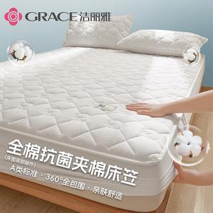 Jie Liya Простыня на резинке 200х220 см из чистого хлопка категории А, с наполнителем из хлопка Синьцзян, комплект из 3 предметов