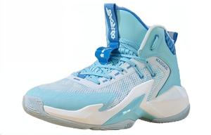 QIAODAN Баскетбольные кроссовки с высоким берцем и амортизацией, синие, мужские