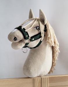 Регулируемый недоуздок для Hobby Horse А3 цвета хаки с черным мехом Super Hobby Horse
