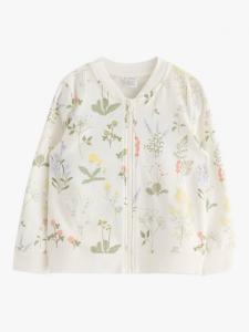 Детская бомбер из чистого хлопка с цветочным принтом Lindex