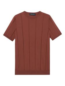 Brooks Brothers футболка в рубчик, коричневый