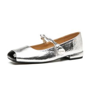 Ainer cat Mary Jane Shoes 2cm Women's Ainer-cat, серебряный