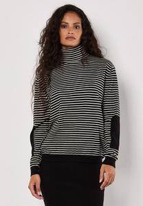 Джемпер STRIPE AND PATCH Apricot, черный