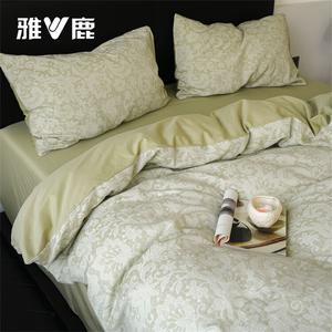 Yalu Комплект постельного белья 1,5 спальный, 4 предмета: пододеяльник 200x230 см, простыня на резинке