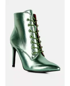 PIET Женские ботильоны на шпильке с металлическим эффектом Rag & Co, зеленый