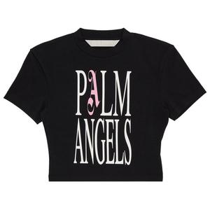 Футболка Palm Angels Flames Baby Tee, Black/Off White