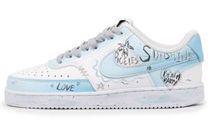 Nike Кроссовки для скейтбординга Court Vision 1, мужские, низкие, белые/синие