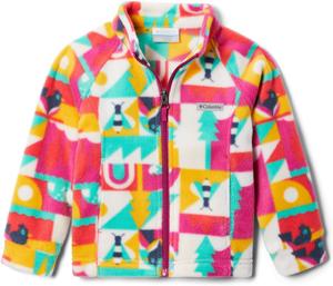 Детская флисовая куртка Columbia Kids Benton Springs II с принтом, Wild Fuchsia Summer Escape