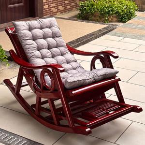 Yu Senyi Кресло-качалка из ротанга shuangpin xiaoyao rocking chair 3, винный красный, с подушкой