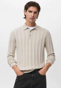 Топ Mango Long sleeved top, Off White/Off-White