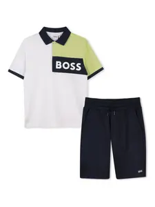 Спортивный костюм с логотипом BOSS Kidswear, белый