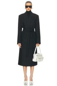 Olyx Pinstripe Maxi Пальто Acne Studios, Black
