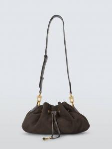 Сумка через плечо из замши Medium с кулиской John Lewis, Brown