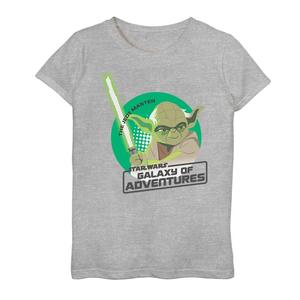 Футболка с рисунком Йоды для девочек 7–16 лет «Звездные войны: Галактика приключений Йоды» Licensed Character