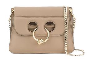 Сумка через плечо из коровьей кожи JW Anderson телесного цвета