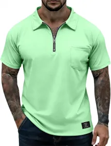 Поло для мужчин с коротким рукавом и воротником-стойкой RALUEMID