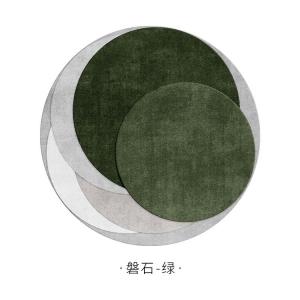 Xinglianxin Ковер 100 см диаметр, Pashi-Green, для гостиной/спальни, современный дизайн