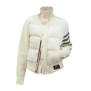 ZIAREL Пуховик женский Ecru со стойкой, утепленный стеганый пуховик
