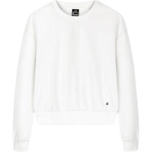 361° Свитшот женский Feather White с круглым вырезом утолщенный Regular