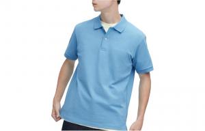 Рубашка поло унисекс бирюзового цвета Uniqlo, голубой