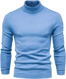 Мужской повседневный водолазка свитер Slim Fit