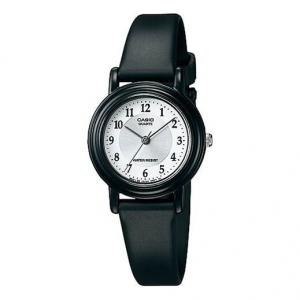 Часы CASIO Stainless Steel Strap Quartz Waterproof Black Analog, черный