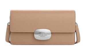 Сумка через плечо eliza из коровьей кожи, маленькая женская сумка кроссбоди taupe COACH