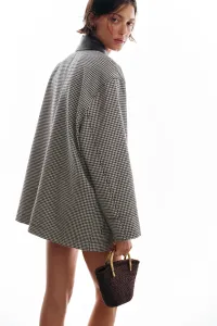 Мини-сумка-тоут с металлизированной ручкой Zara, шоколадный